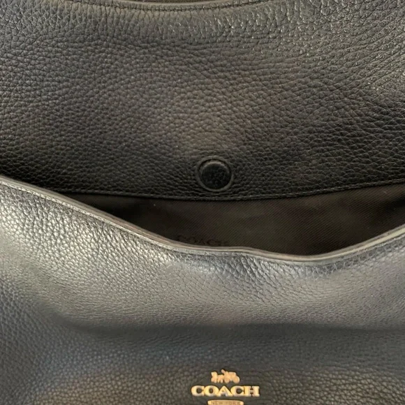 Coach black 'Chaise' pebbled leather crossbody bag/purse - Picture 8 of 14